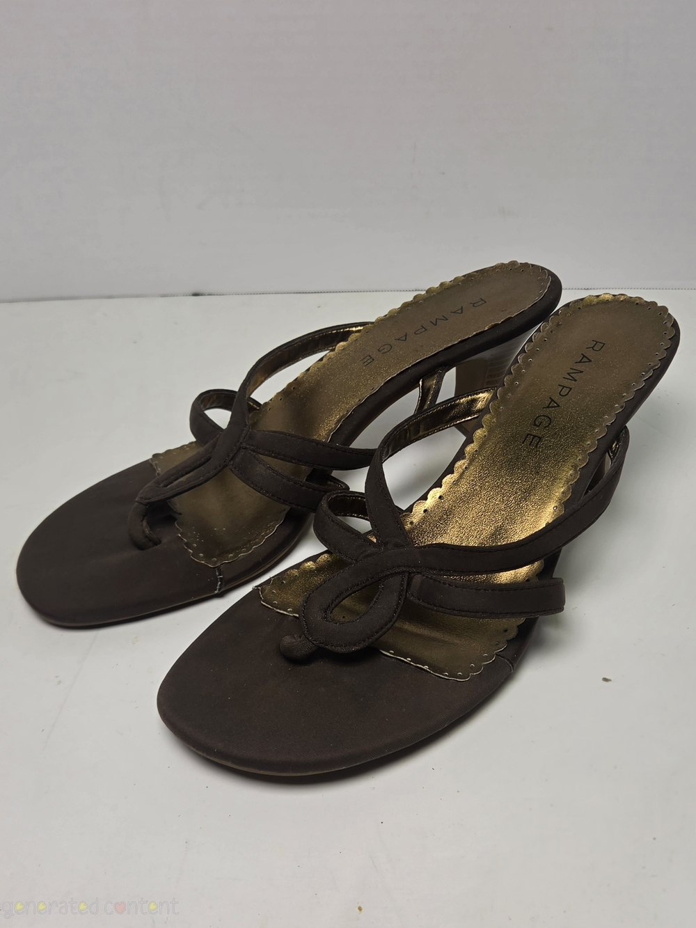 Y2K Rampage Brown Strappy Kitten Heel Sandals